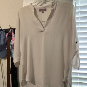 Francescas White 3/4 length blouse